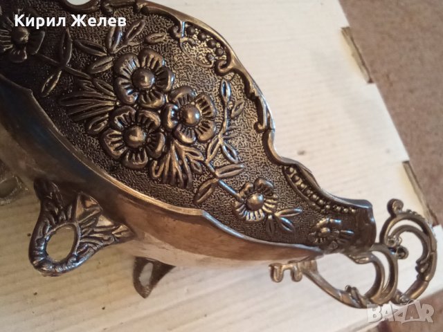 Посребрена Фруктиера стара 24572 , снимка 2 - Декорация за дома - 34044166