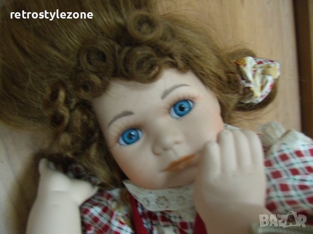 № 6442 стара порцеланова кукла   - размери - дължина 36 см , височина 17 см , снимка 5 - Други ценни предмети - 37646898