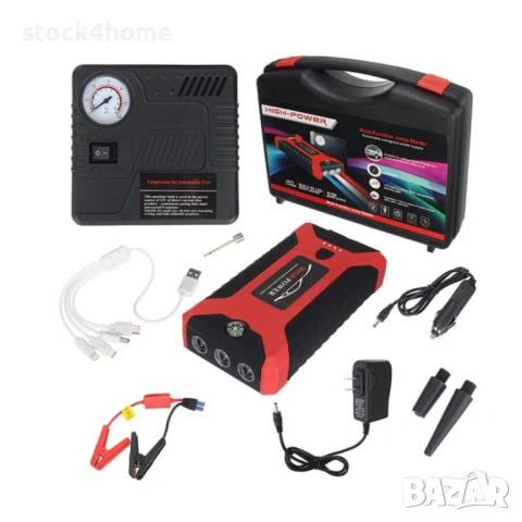 Мултифункционален стартер за кола, Jump starter, 20000mAh, 600A, 12V, Авариен преносим Power Bank, снимка 6 - Аксесоари и консумативи - 53051405