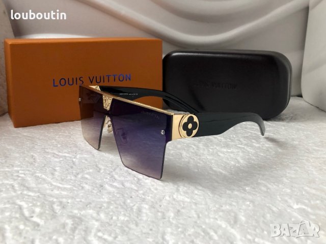 -22 % разпродажба Louis Vuitton 2023 висок клас дамски слънчеви очила маска Мъжки Унисекс, снимка 7 - Слънчеви и диоптрични очила - 38999588
