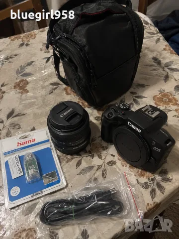 Canon EOS R100 + RF-S 18-45mm | Чанта + 128GB карта, снимка 2 - Фотоапарати - 56227136