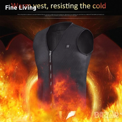 Унисекс електрически термичен елек за зимния период с USB свързаност/Ефективно предпазва от студ пре, снимка 5 - Други - 53085985