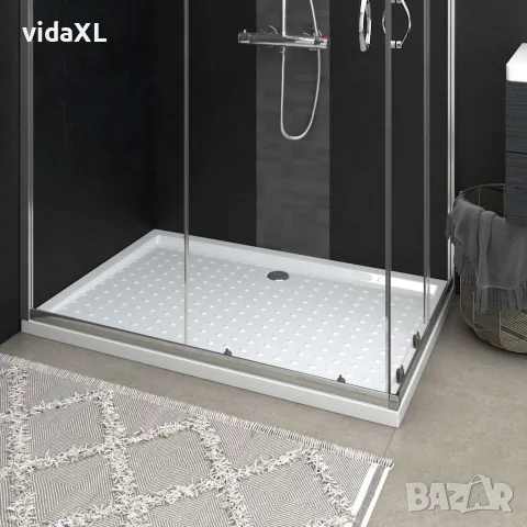 vidaXL Душ корито с точки, бяло, 80x120x4 см, ABS, снимка 2 - Душ кабини и вани - 56146079