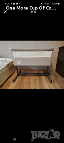 Приставно легло Cangaroo + 2 матрака + ваничка / Bedside Cot + 2 Mattresses + Bath – 45 €, снимка 3 - Кошарки - 56229454