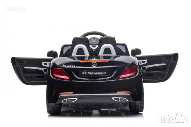 Акумулаторен КОЛА Licensed Mercedes Benz SLC300 12V с меки гуми с Кожена седалка, снимка 9 - Детски велосипеди, триколки и коли - 37014556