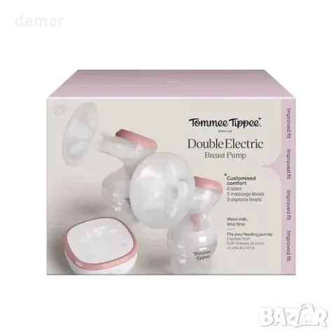 Tommee Tippee Double Electric Breast Pump Quiet – двоен електрически помпа за кърма, снимка 3 - Помпи за кърма - 55827444