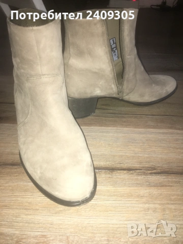 Дамски боти естествен велур, снимка 2 - Дамски боти - 54074573