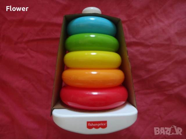 Чисто нова Детска еко играчка за сортиране Fisher Price рингове, снимка 3 - Образователни игри - 52953016