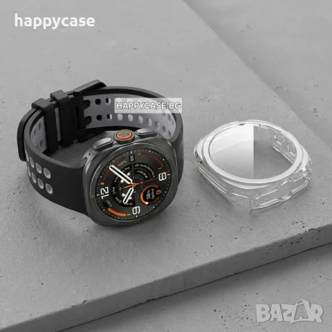 Samsung Galaxy Watch Ultra 2 2026 / 360° Твърд пластмасов кейс с вграден протектор за екран, снимка 5 - Калъфи, кейсове - 55739646