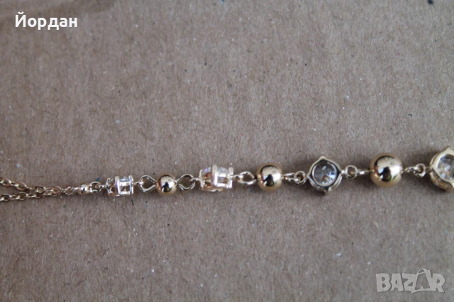 Сребърно колие с позлата, снимка 12 - Колиета, медальони, синджири - 50772333