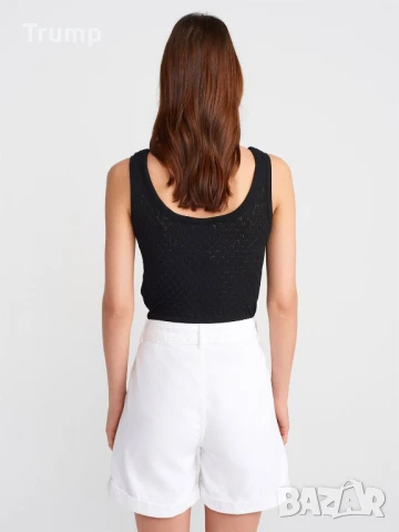 Високо качество Дънкови шорти с двойно плисиране и повдигане - цвят бял, снимка 4 - Панталони - 51017899