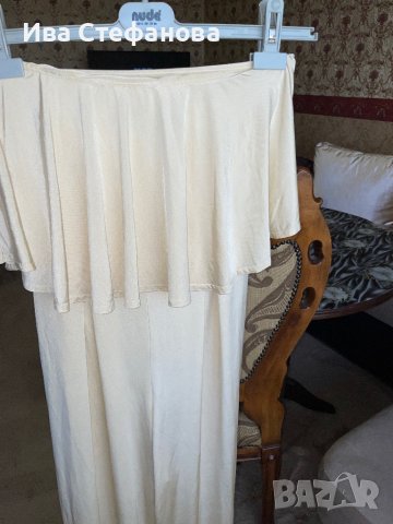 Елегантен нов  бял еластичен парти официален гащеризон ASOS Asos волани къдри , снимка 12 - Гащеризони - 40671699