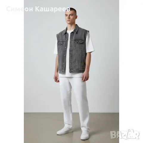 Мъжки дънков елек Levi's Relaxed Fit Trucker Vest