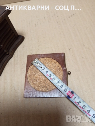 Комплект Стара Дървена Кутия С Подложки За Чаши. , снимка 13 - Антикварни и старинни предмети - 52697778