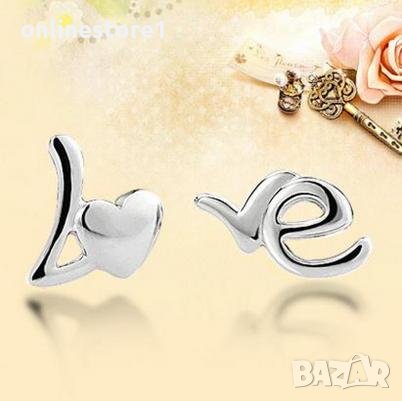 Сребърни обеци - Love Код: A242
