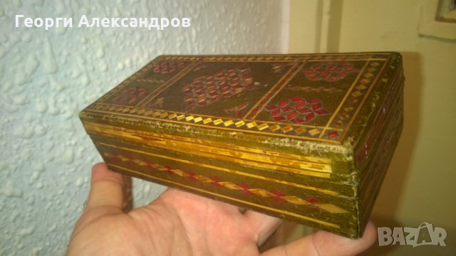 СТАРИННА КУТИЯ ИНТАРЗИЯ РЪЧНА ИЗРАБОТКА, снимка 2 - Антикварни и старинни предмети - 29960113