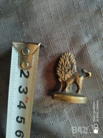 стар бронзов печат-лъв, снимка 2 - Антикварни и старинни предмети - 33821799