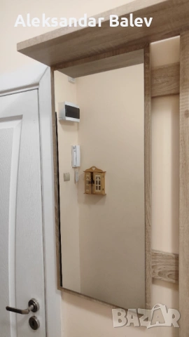 Стилно портманто "сонома и бяло" с огледало – добро състояние, снимка 4 - Портманта - 54171083