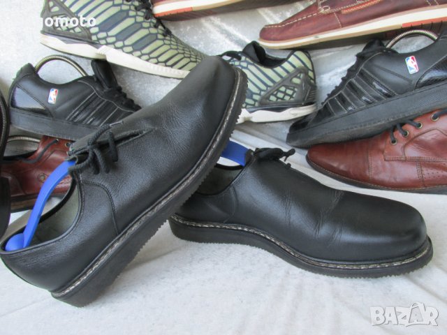 КАТО НОВИ 43 - 44, Vintage Hiking Shoes, Skywalk original, Black Leather, Bavarian, Das Beste, Mens, снимка 8 - Ежедневни обувки - 37606098