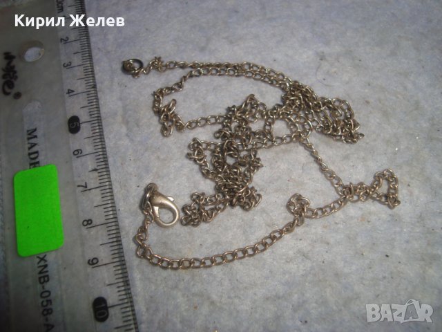 ДЪЛГА СТАРА СТОМАНЕНА СРЕБРИСТА ВЕРИЖКА СИНДЖИРЧЕ КОЛИЕ 26748, снимка 2 - Колиета, медальони, синджири - 37793686
