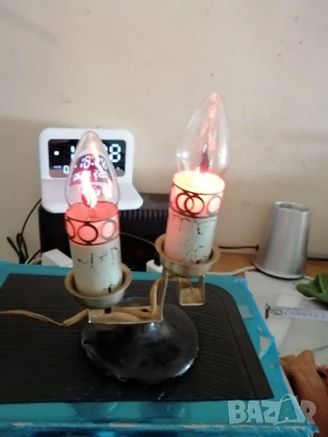 Ретро, руска, декоративна лампа "Свещник" 