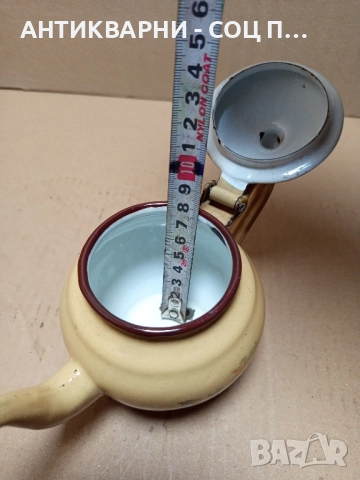 Соц Стар Малък Емайлиран Чайник. , снимка 10 - Антикварни и старинни предмети - 52355790