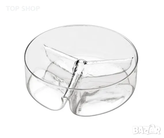 Галяма стъклена купа за аперитиви/ салати/ снаксове