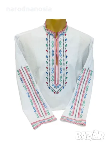 МЪЖКА РИЗА С БРОДИРАНА ШЕВИЦА - Модел 32, снимка 1