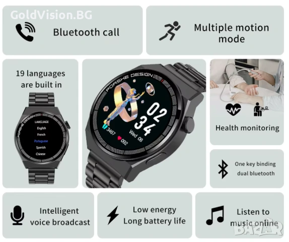 Мъжки ANDROID SMART часовник – LIGE, снимка 5 - Мъжки - 54248068