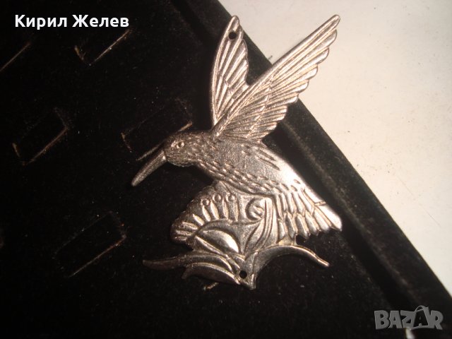 АРТ ВИСУЛКА ПТИЦА КОЛИБРИ МНОГО ЕФЕКТНА и КРАСИВА СРЕБРИСТА 2981