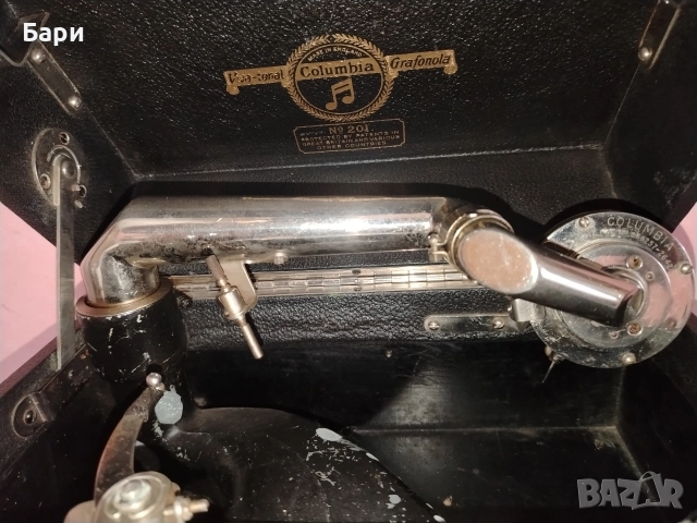 Грамофон Columbia 201 от 20-те години на ХХвек, снимка 9 - Грамофони - 52557679