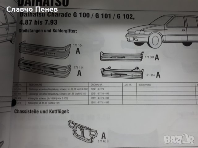 Греда средна челна за Daihatsu CHARADE  87-93 ( G100S/102), снимка 8 - Части - 33853597