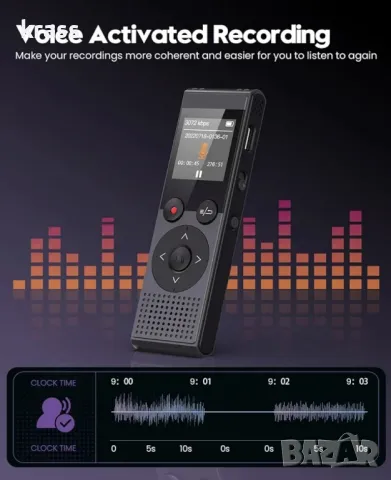 Дигитален Диктофон, снимка 12 - MP3 и MP4 плеъри - 47840087