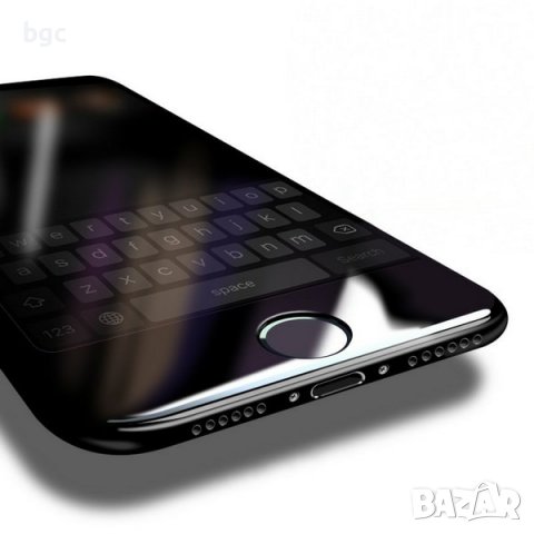 НОВ Стъклен Извит Curved 5D Проктор Apple iPhone 7 + Plus 8 + Plus ( черен ), снимка 4 - Фолия, протектори - 38615077