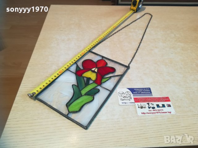 красив витраж с цвете 1601211843, снимка 2 - Колекции - 31447352
