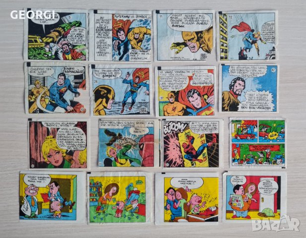 Картинки от дъвки Спайдърмен, Супермен,ТипиТип и бебета, снимка 1 - Колекции - 35376344