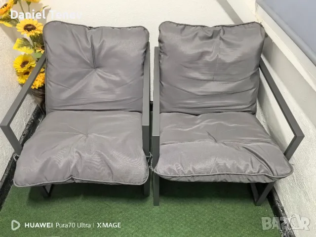 Градински столове с маса, снимка 3 - Градински мебели, декорация  - 49716002