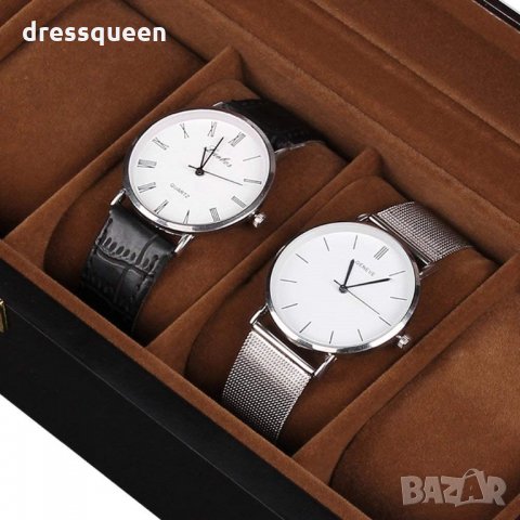 2656 Черна кутия за 6бр часовници , снимка 6 - Други стоки за дома - 30379483