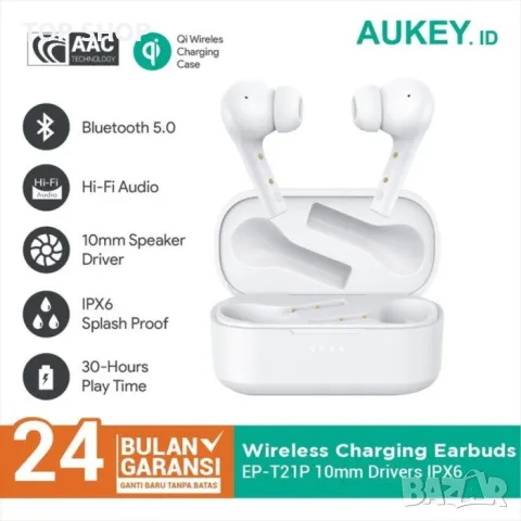 Висококачествени слушалки Aukey EP-T21 Move Compact True Wireless Earbuds, снимка 2 - Bluetooth слушалки - 48765236