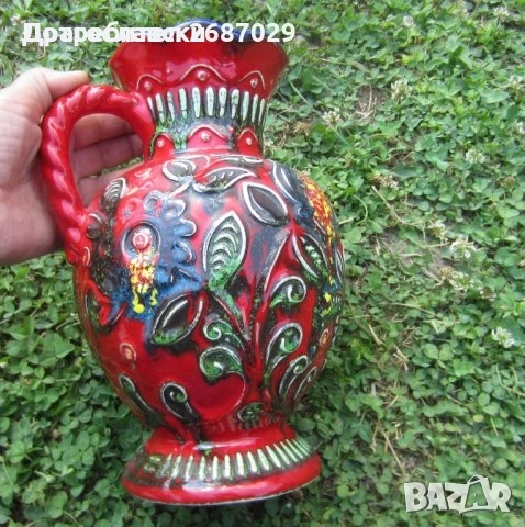 керамика керамична ваза / стомна и Глазиран Битов зелен Керамичен Съд с Капак, кутия, керамика ваза