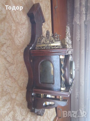 Уникален бронзов барометър термометър в кутия , снимка 2 - Колекции - 36902639