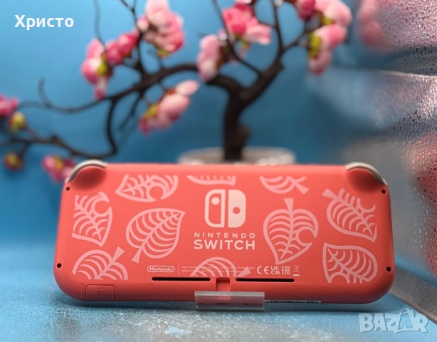Игрова конзола Nintendo Switch Lite (Animal Crossing Edition) + Super Mario Odyssey  , снимка 2 - Nintendo конзоли - 54011857