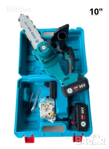 Акумулаторна резачка за дърва с маслен филтър,2х36V 10Ah,с акумулаторен верижен трион с двойна батер, снимка 4 - Друга електроника - 52862432