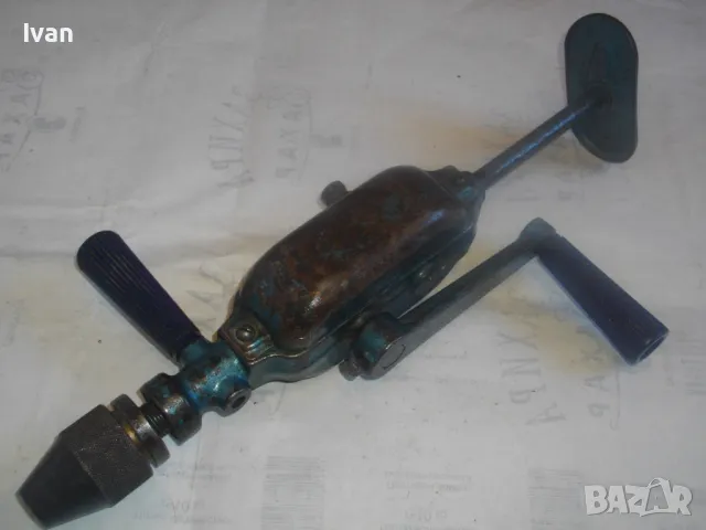 390мм/ф10мм НЕМСКА РЪЧНА ДРЕЛКА БОРМАШИНА МАТКАП СТАРО КАЧЕСТВО ОТЛИЧНА С ОПОРНО РАМО, снимка 2 - Бормашини - 48413538