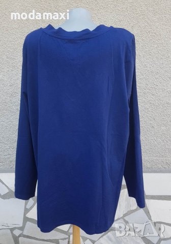 4XL  Нова тъмно синя блуза, снимка 6 - Блузи с дълъг ръкав и пуловери - 42093142