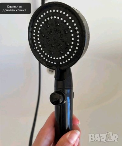 Модерна черна душ слушалка с високо налягане , снимка 6 - Други - 42497350