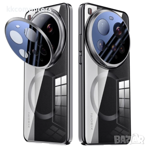Удароустойчив Калъф с Магнит, Стойка и Скрийн Протектор за Xiaomi 15 Ultra – Черен, Сребрист, Прозра, снимка 4 - Калъфи, кейсове - 50780888