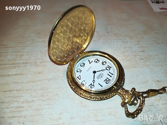 поръчан-златен джобен часовник с верижка, снимка 18 - Колекции - 29292124