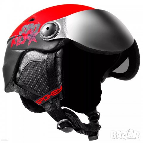 Каска за ски и сноуборд с визьор Spokey Jasper Red, снимка 9 - Зимни спортове - 33759417