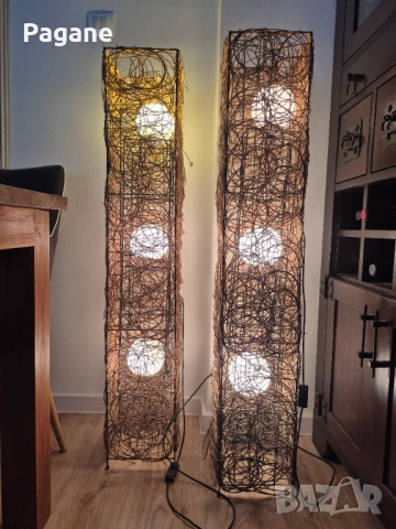 Ефектни лампи/лампиони/ от естествени материали , снимка 5 - Лампиони - 53291764